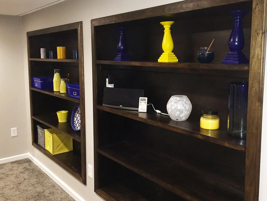 built in shelves