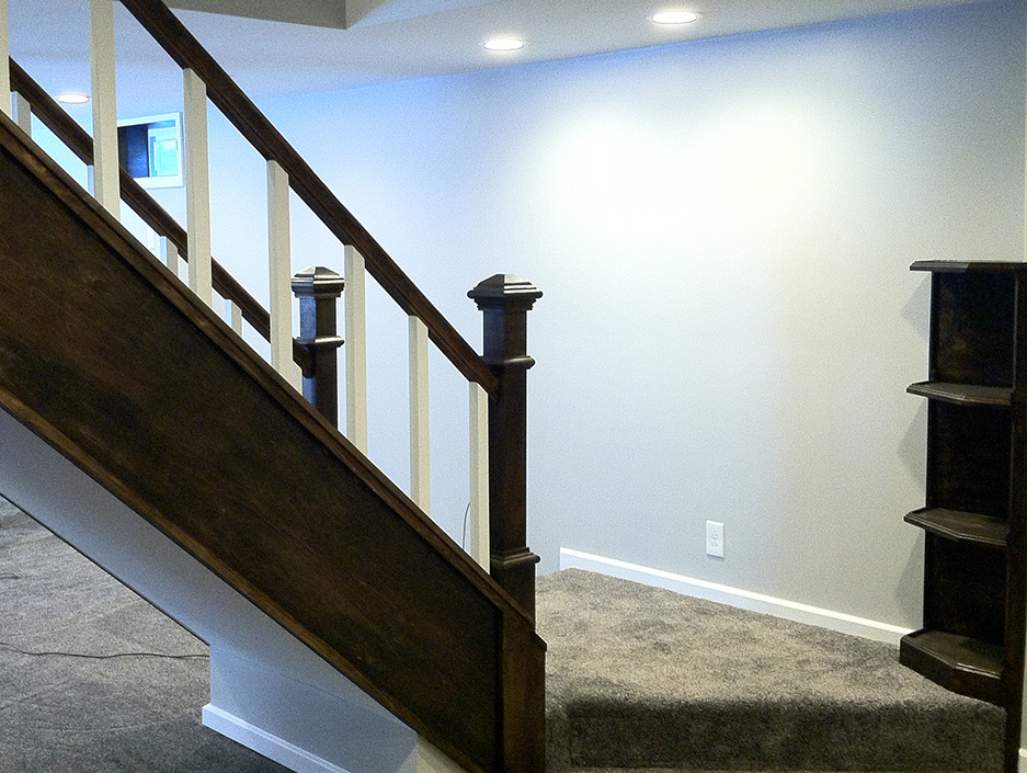 Finish carpentry in basement